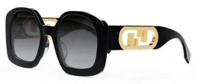 Fendi O'LOCK FE 40048U 01B Butterfly Sunglasses 